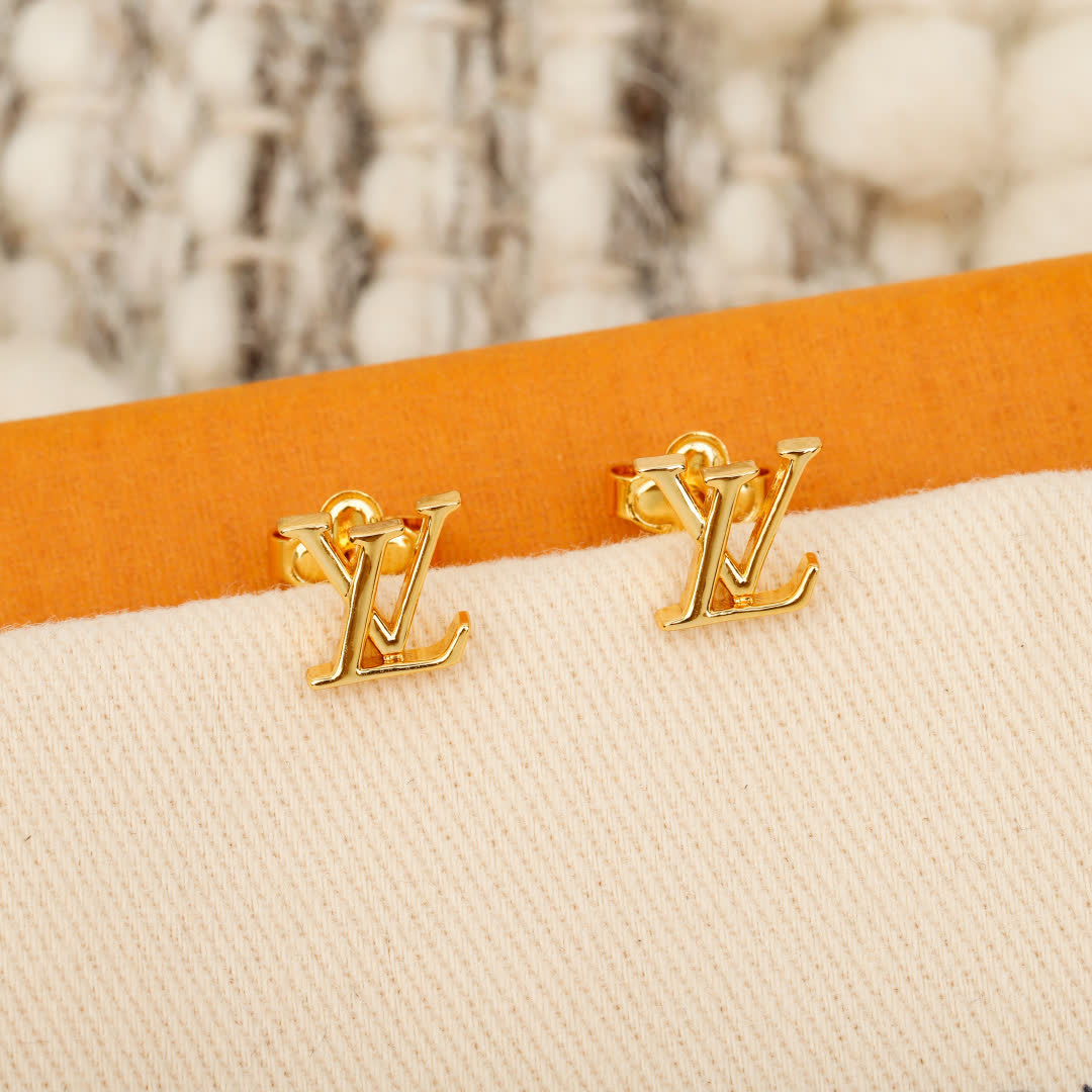 Louis Vuitton Gold Tone Earrings